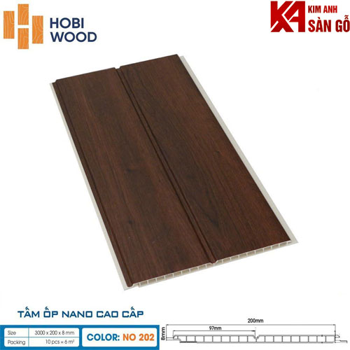 Tấm Ốp Tường Nano Hobi wood NO 202